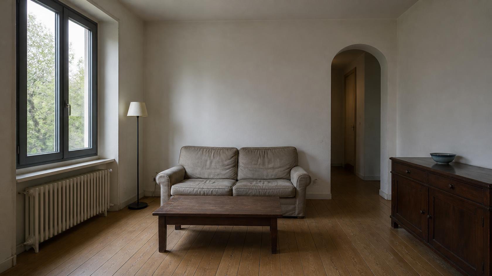 The living room as it is today